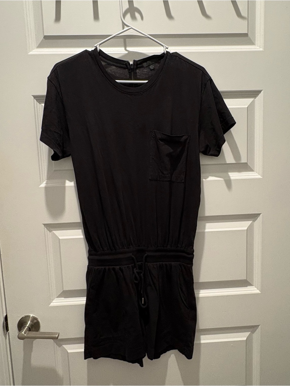 ATM Anthony Thomas Melillo Black Short Sleeve Romper
